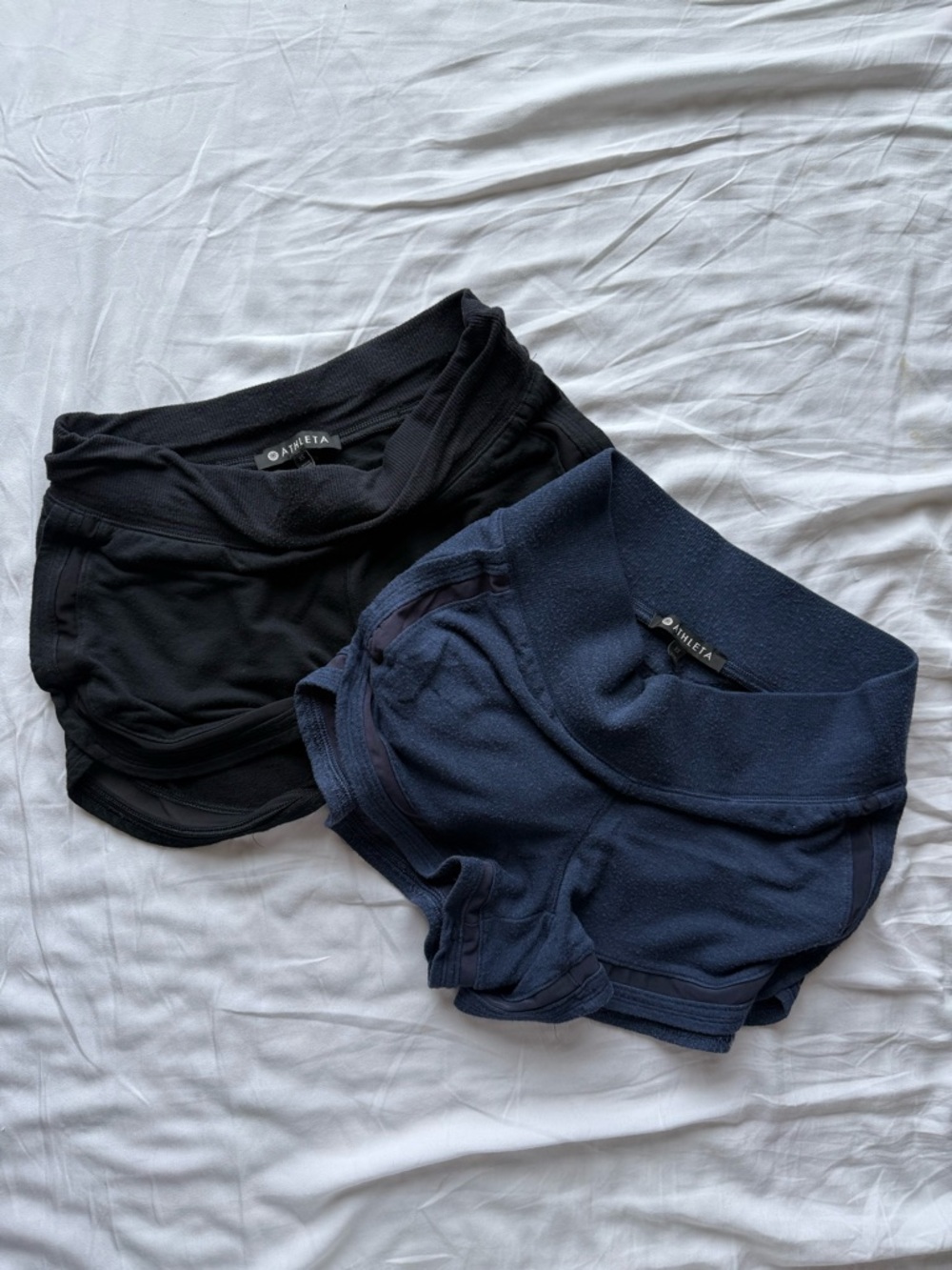 Athleta Women’s Breathe Shortie Black and Navy Bundle Sz. XS